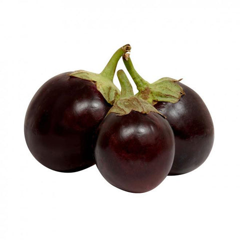 Round Aubergines Per 500gm