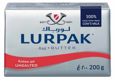 Lurpak Unsalted Butter 200gm